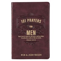 101 Prayers For Men Brown Faux Leather Gift Book (Imitation Leather)