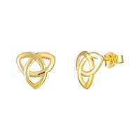 9Ct Gold Trinity Knot Stud Earrings (Jewellery)