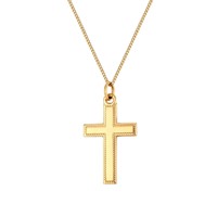 Cross Pendant With Beaded Edge (Jewellery)