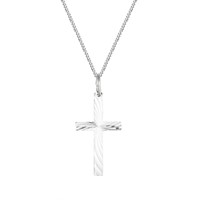 Diamond Cut Cross Pendant (Jewellery)