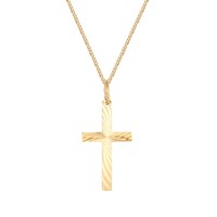 Diamond Cut Cross Pendant (Jewellery)