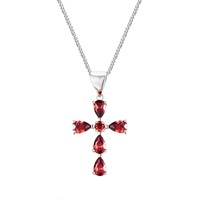 Garnet Cross Pendant (Jewellery)