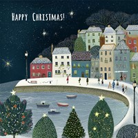 Snowy Harbour Christmas Card (Cards)