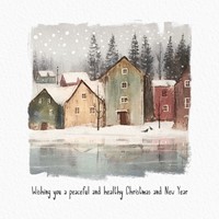 Houses Christmas / New Year Card (Cards)