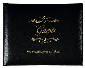 Guest Book, Black Bonded Leather
