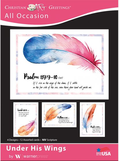 Boxed Card All Occassions - Under His Wings (pack of 12)