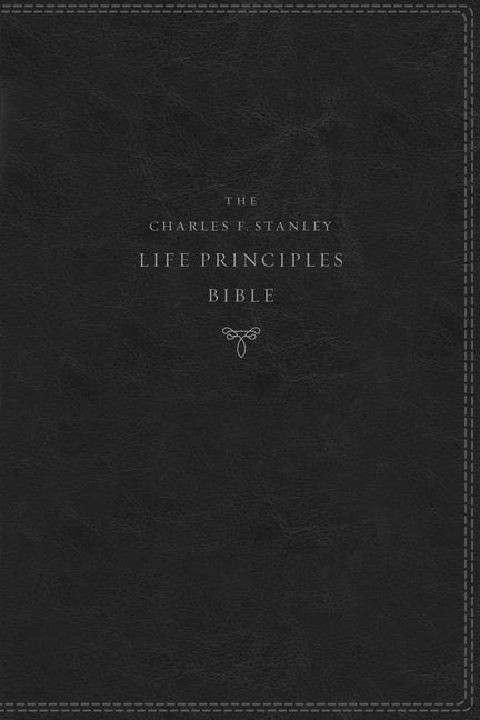 NKJV Charles Stanley Life Principles Bible, Black, Indexed