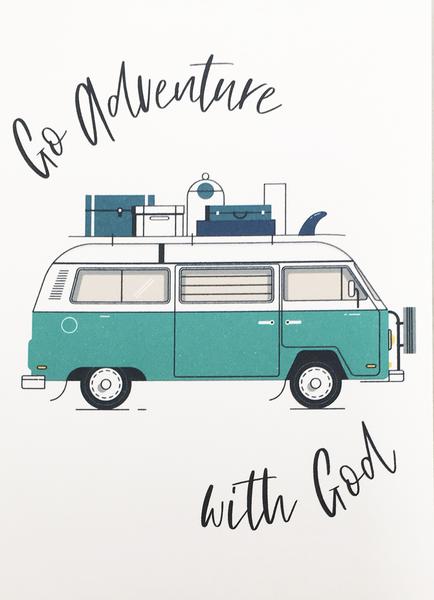 Go Adventure (Teal) Mini Card