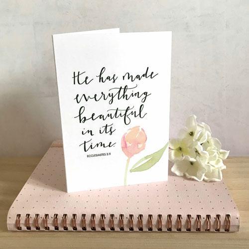 He Has Made Everything Beautiful A6 Greeting Card