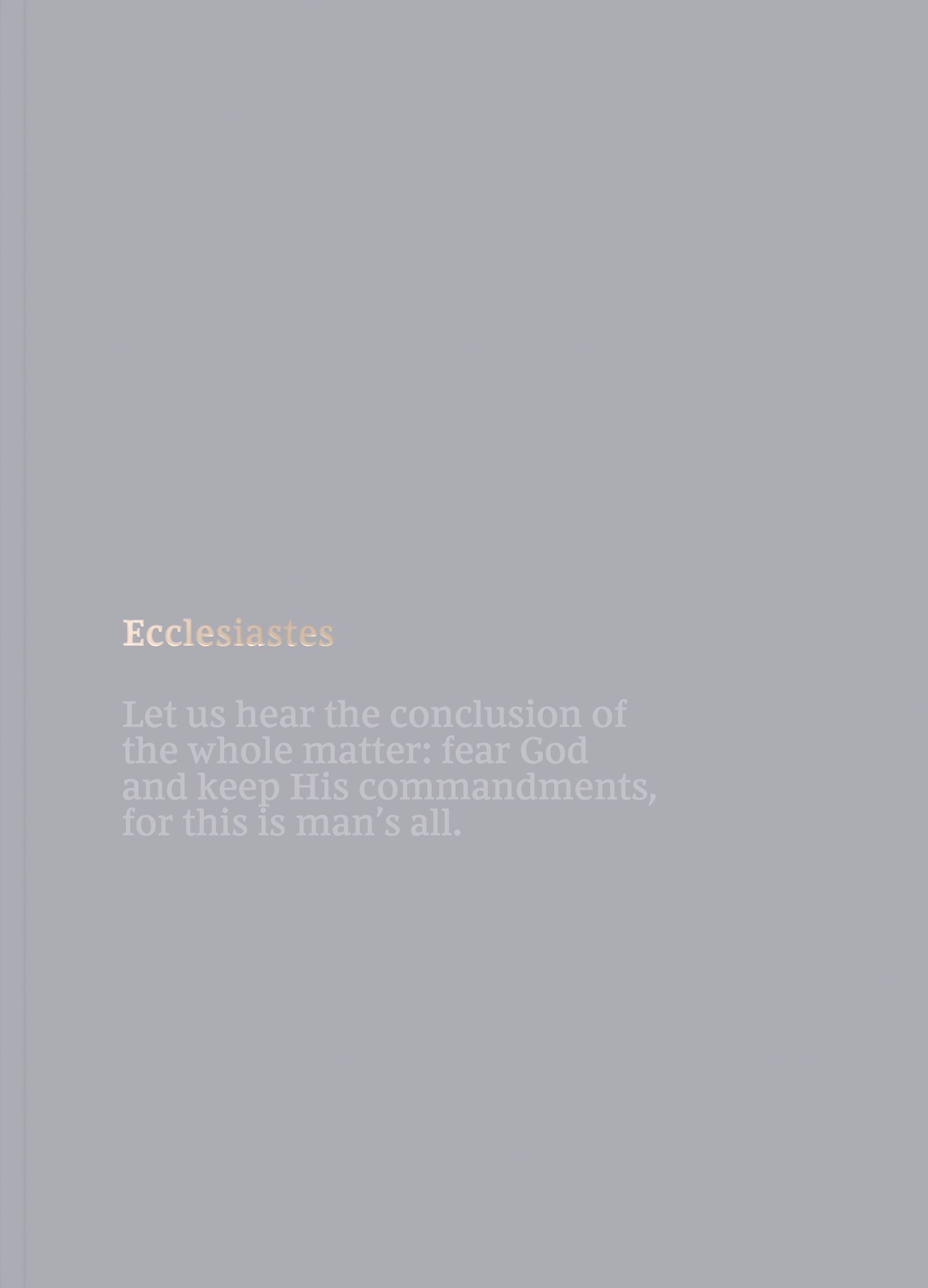 NKJV Bible Journal: Ecclesiastes