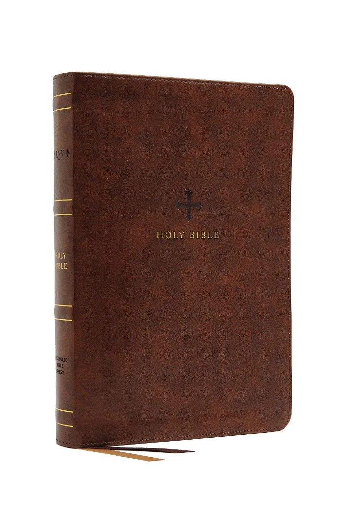 NRSV Large Print Catholic Bible, Brown, Comfort Print