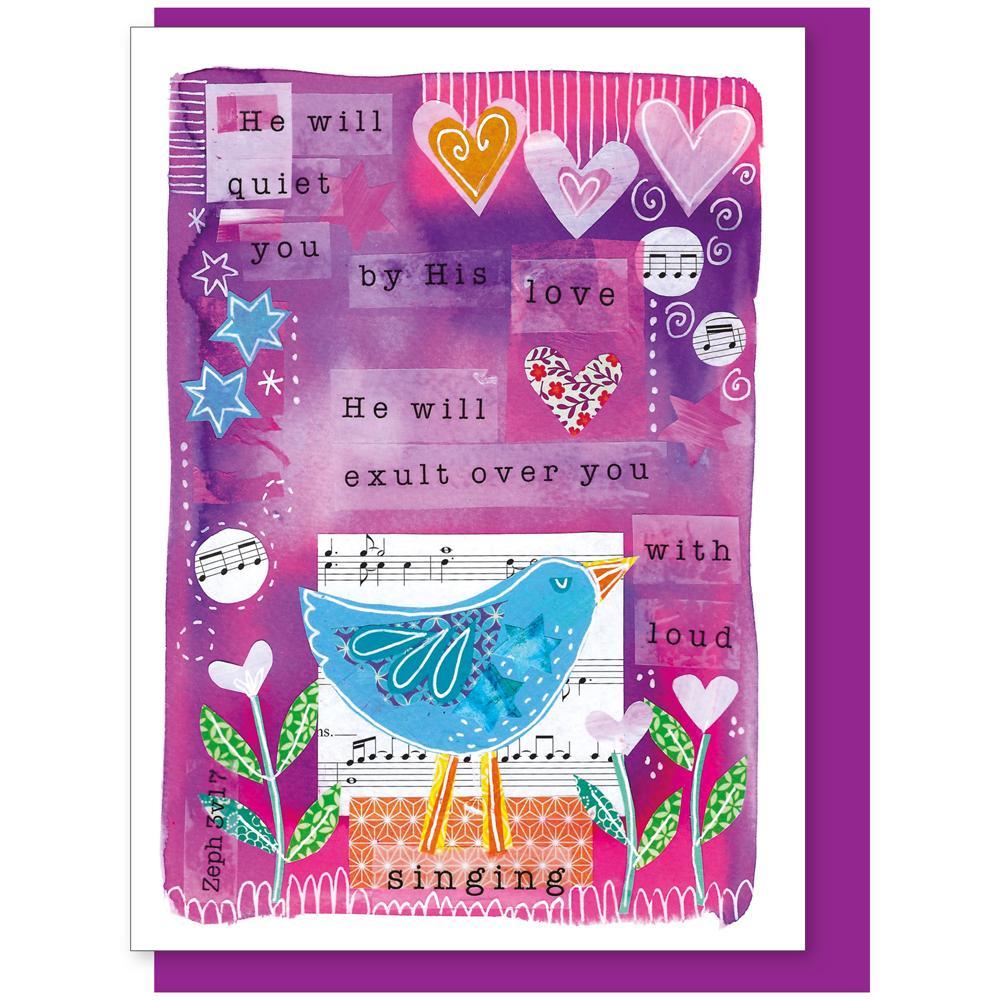 Quiet You With His Love Greetings Card