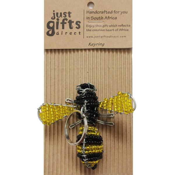 Beaded 3D Bee Keyring