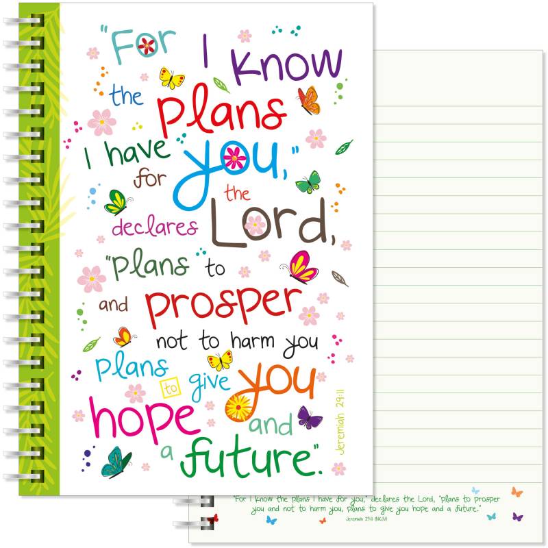 For I Know the Plans A5 Spiral Notebook
