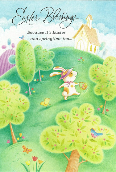 Easter Cards: Easter Blessings (Rabbit) (Pack of 6)