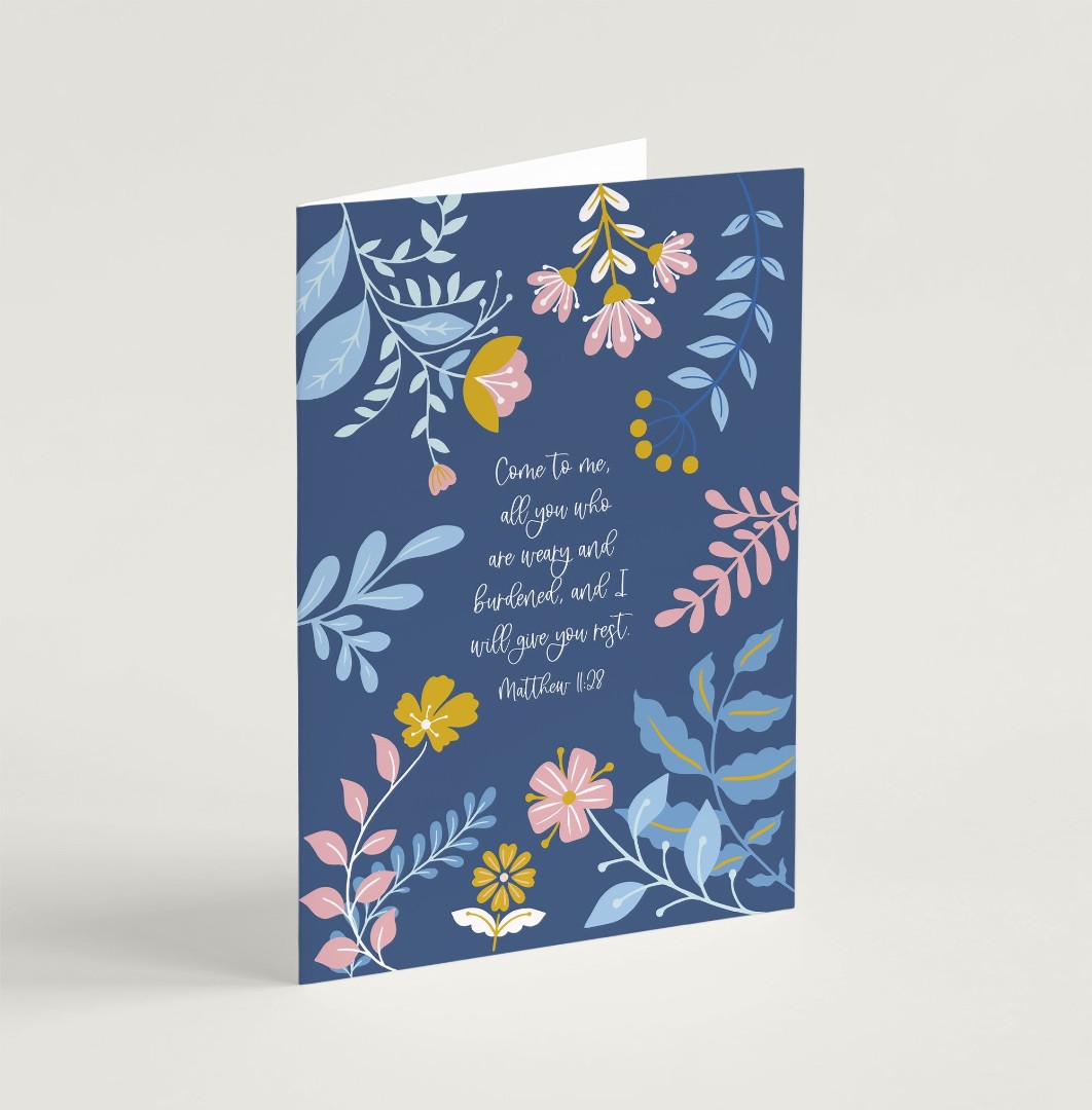 Give You Rest (Blooms) - Greeting Card