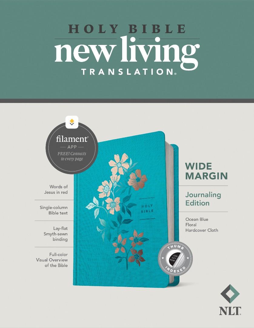 NLT Wide Margin Bible, Filament Enabled Edition, Blue