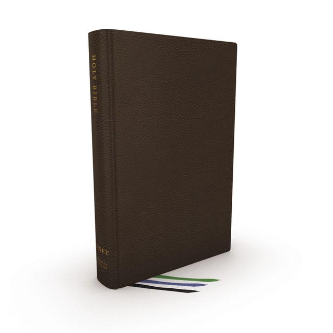 NET Thinline Bible, Large Print, Brown Genuine Leather