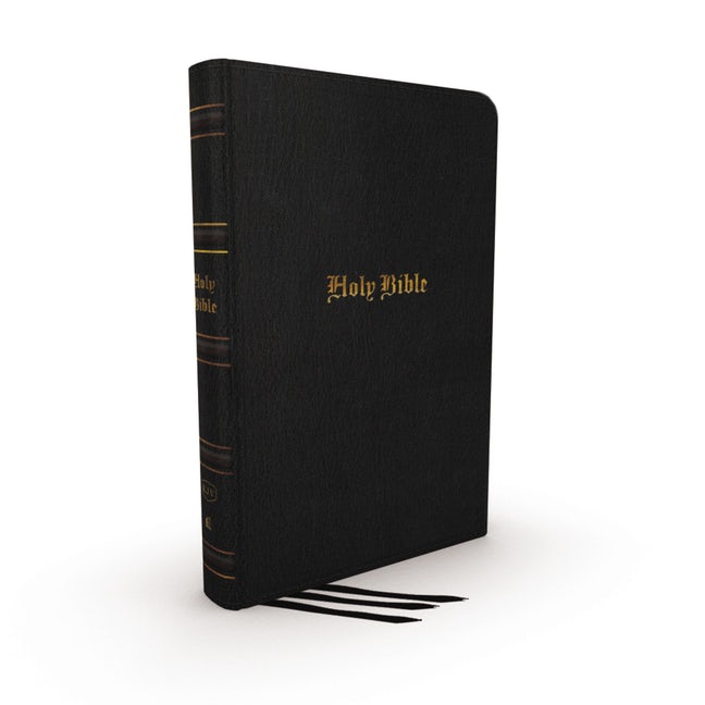 KJV Thinline Bible, Large Print, Black Genuine Leather