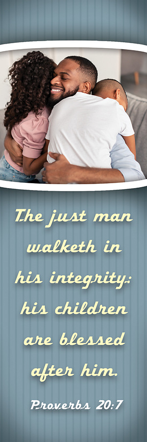 The Just Man Walketh Father's Day Bookmark (pack of 25)