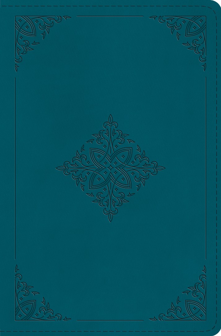 ESV Compact Bible (TruTone, Deep Teal, Fleur-de-lis Design)