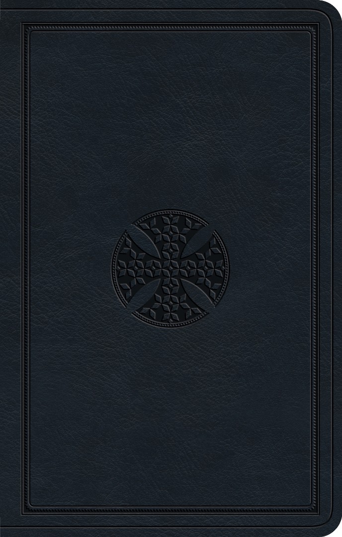 ESV Premium Gift Bible, Navy, Mosaic Cross Design