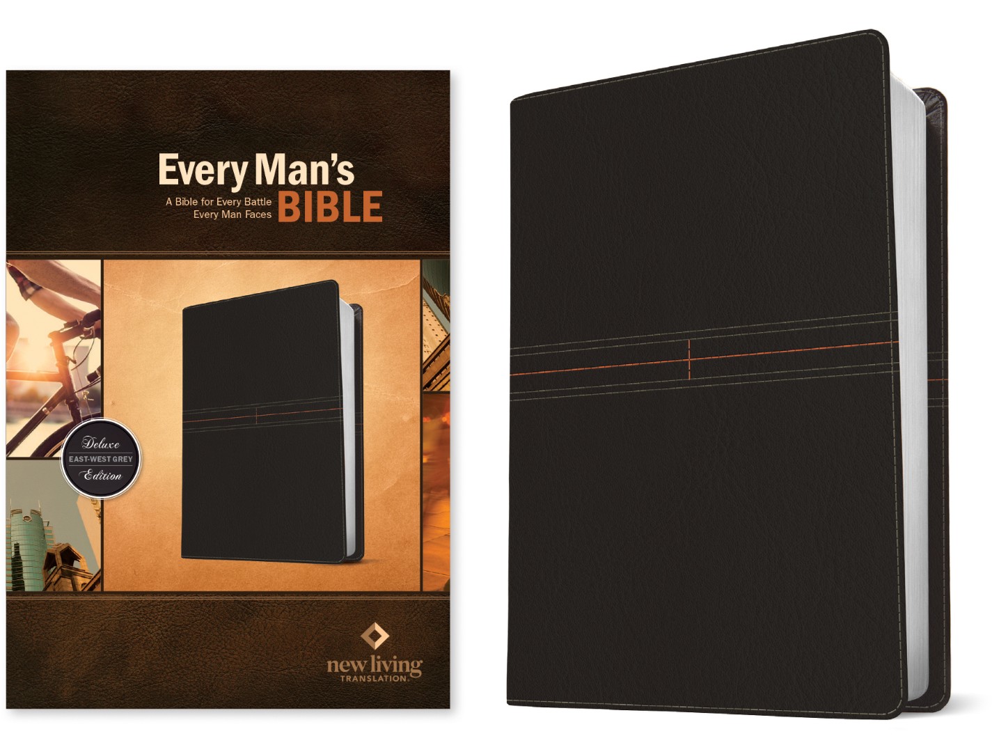 NLT Every Man's Bible, LeatherLike, East–West Grey