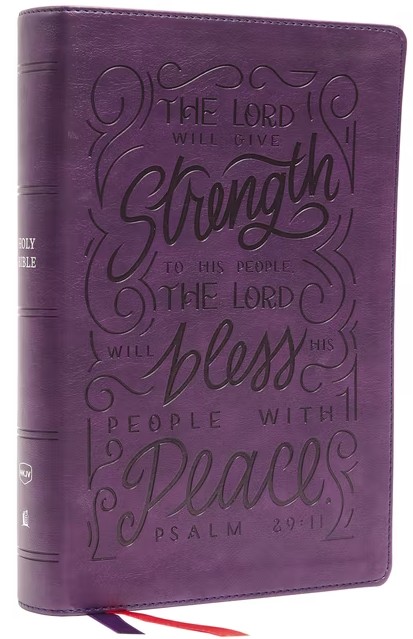 NKJV Giant Print Center-Column Reference Bible, Purple