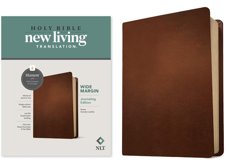 NLT Wide Margin Bible, Filament Enabled Edition, Brown