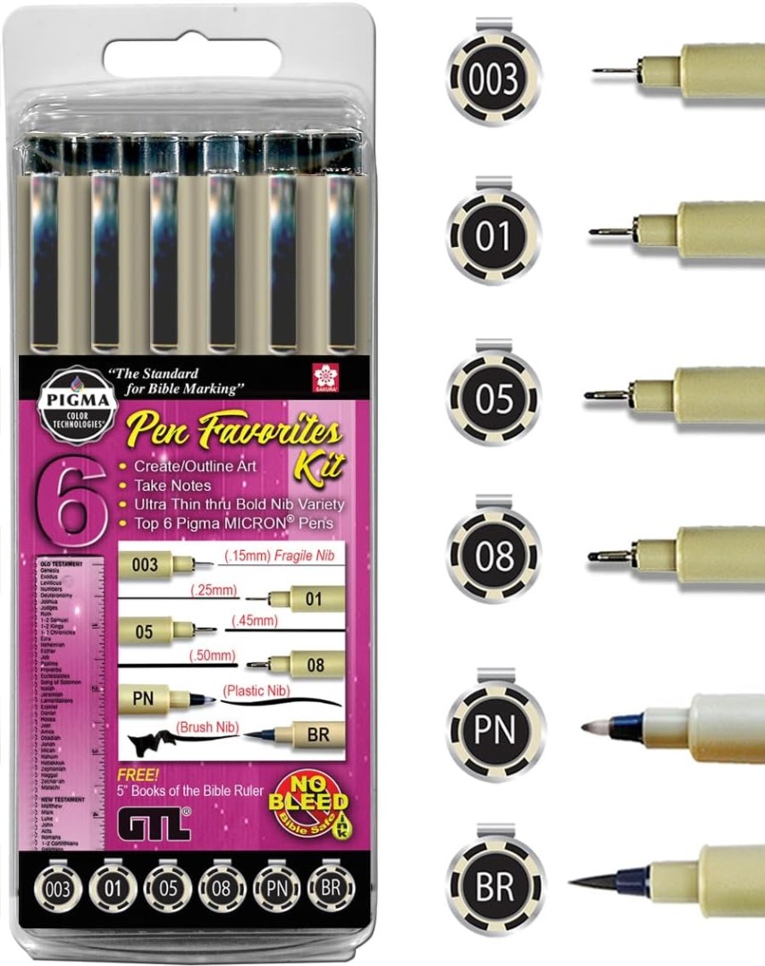 Pigma Pen Favourites Kit (6 piece)