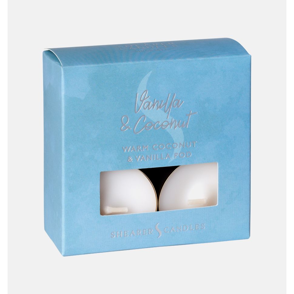 Vanilla & Coconut Scented Tealights (Box of 8)