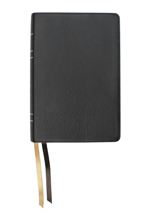 LSB Large Print Wide Margin Bible, Black Cowhide