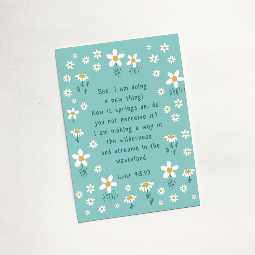See I Am Doing A New Thing (Daisy) - Christian Sharing Card