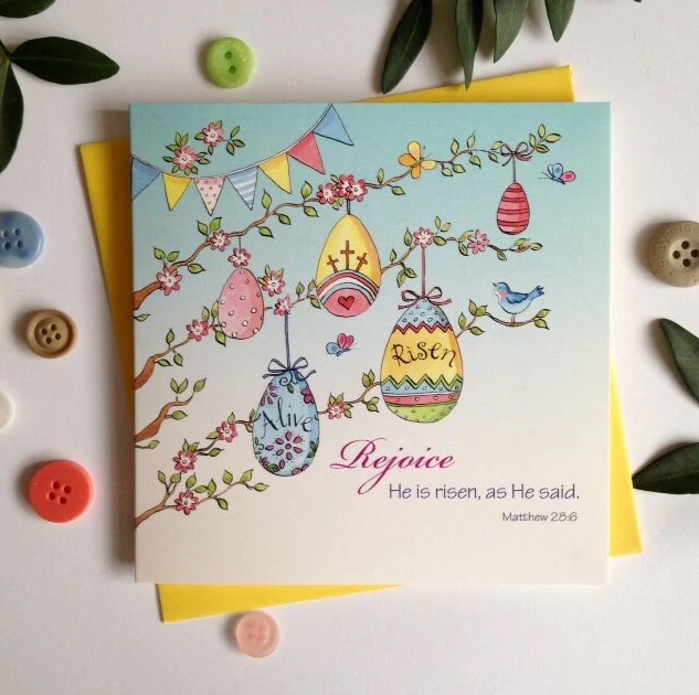 Rejoice Tree Easter Cards (Pack of 5)