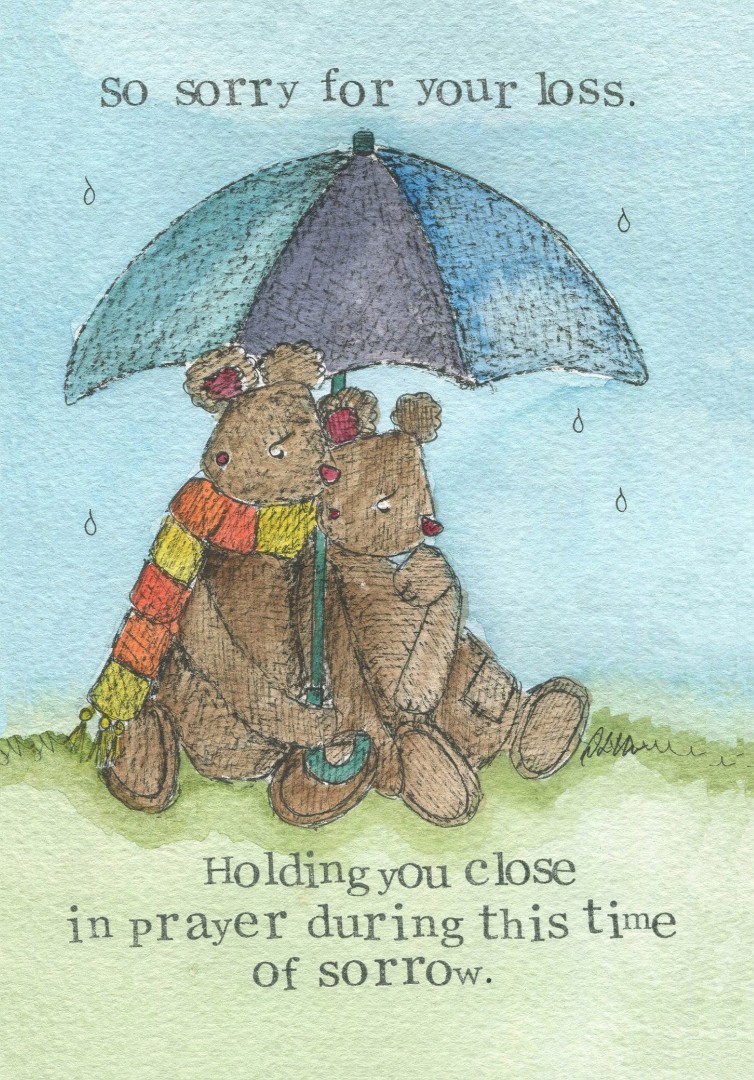 Sympathy Card Holding You Close Single Card