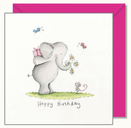 Elephant & Mouse Birthday Card