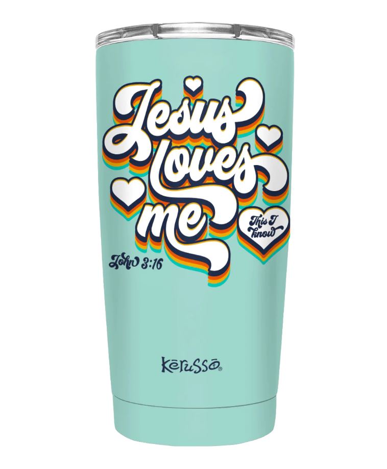 Jesus Loves Me Steel Tumbler