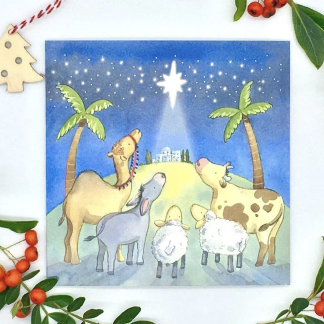 Star Christmas Cards (Pack of 5)
