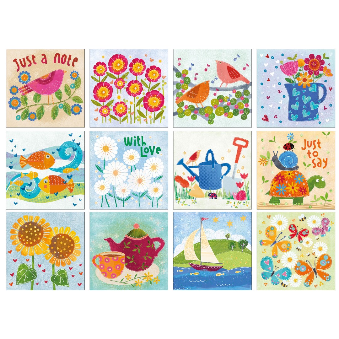 Pack Of 12 Notelets Without Verses (NT6)