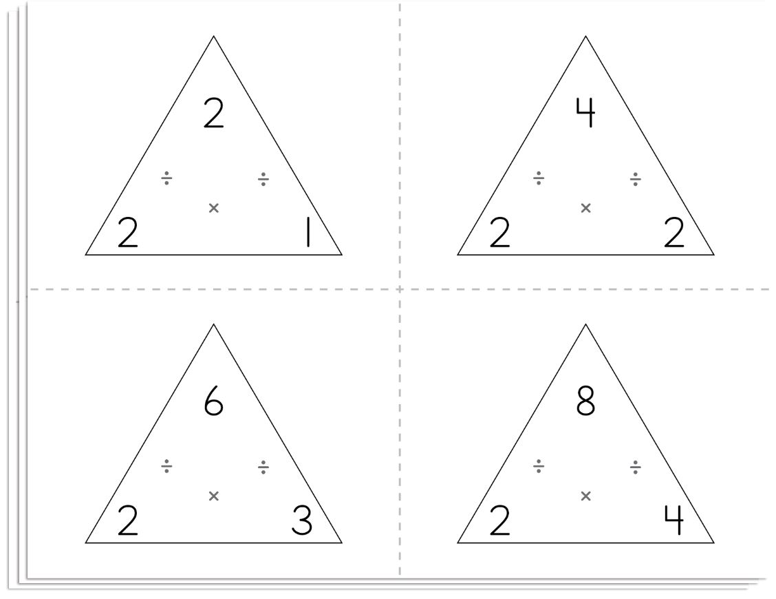 Flash Cards - Multiplication And Division