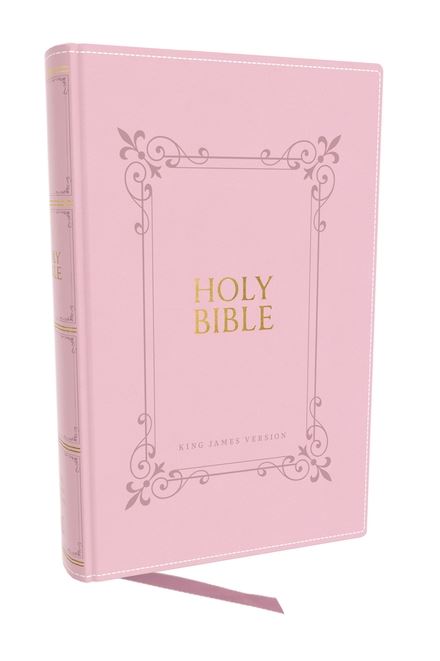 KJV Large Print Centre-Column Reference, Pink Leathersoft