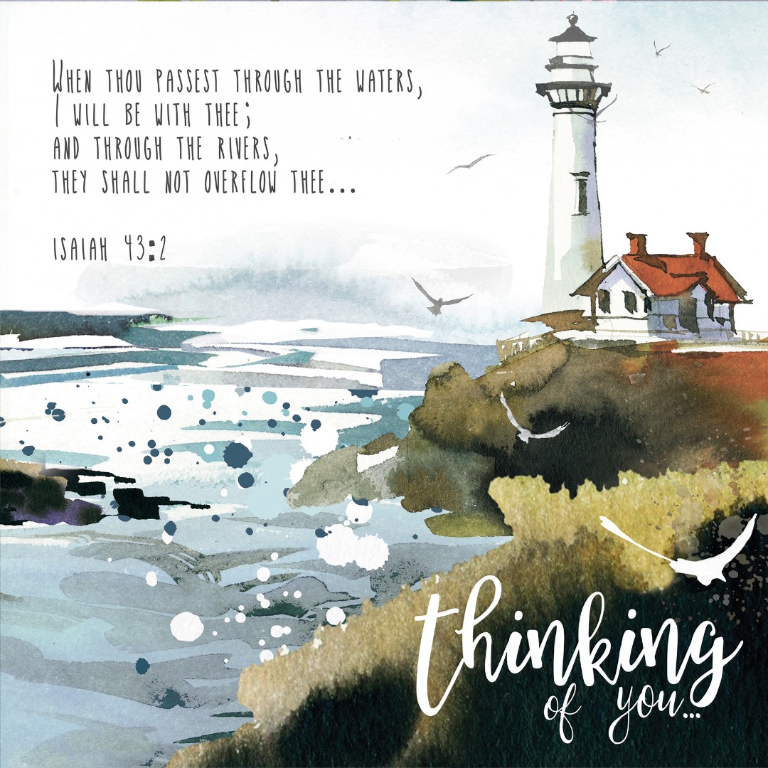 Thinking Of You. When Thou Passest Lighthouse - Greeting Car