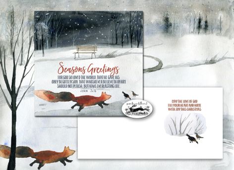 Seasons Greetings For God So Loved The World Christmas Card
