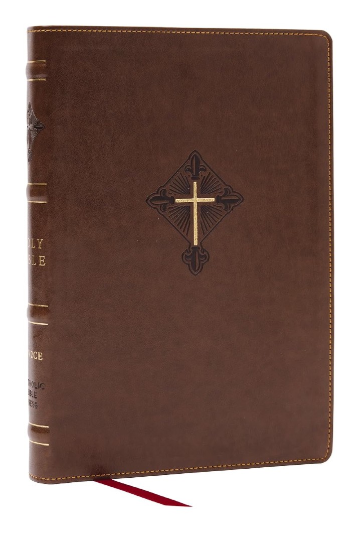 RSV2CE Thinline Large Print Catholic Bible, Brown