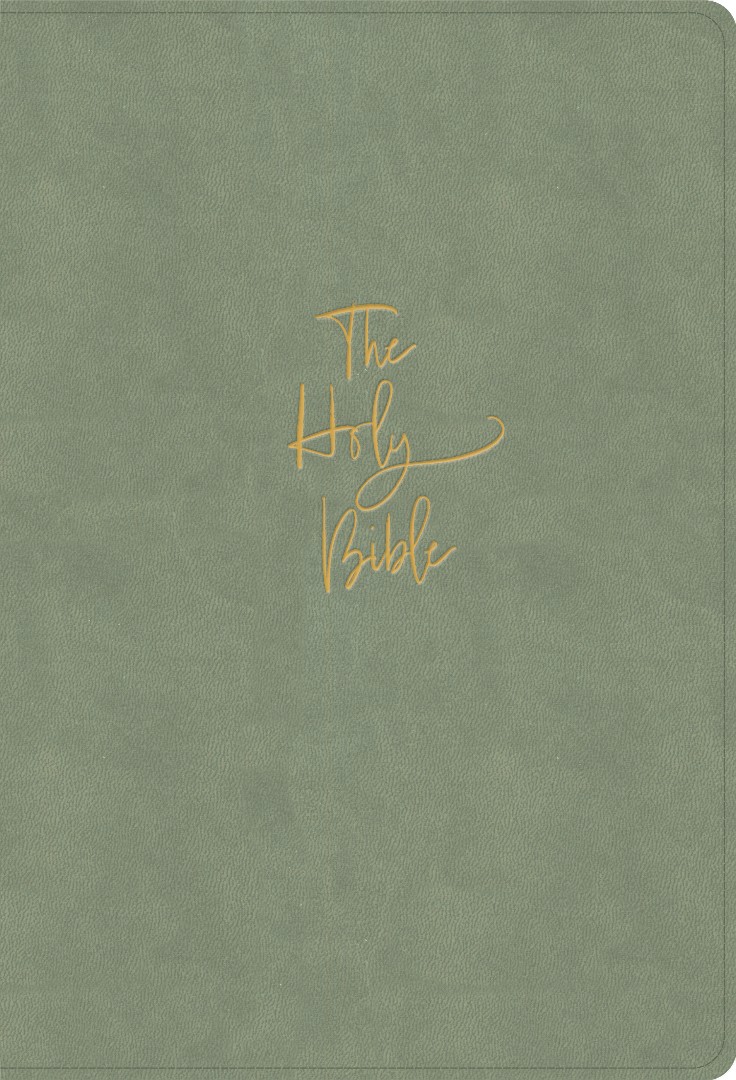 KJV Super Giant Print Reference Bible, Sage Suedesoft