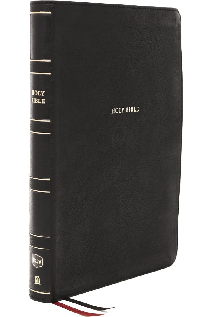 NKJV Thinline Bible, Large Print, Leathersoft, Black