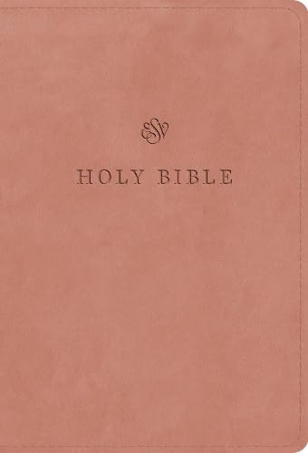 ESV Large Print Compact Bible, Red Letter, Blush Rose