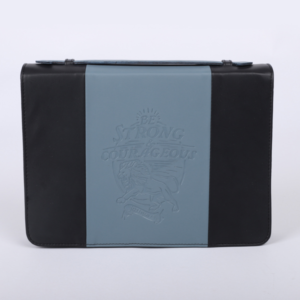 Bible Cover Strong & Courageous Imitation Leather Large