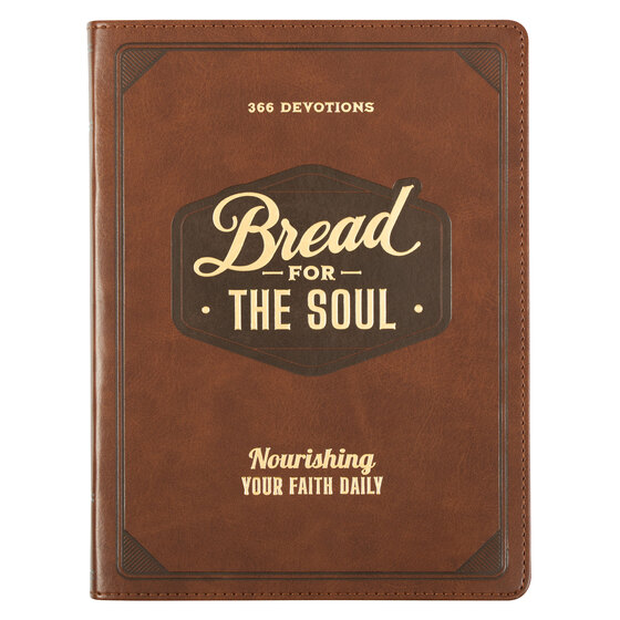 Bread For The Soul Brown Faux Leather Devotional