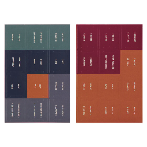 Colour-Coded Bible Indexing Tabs